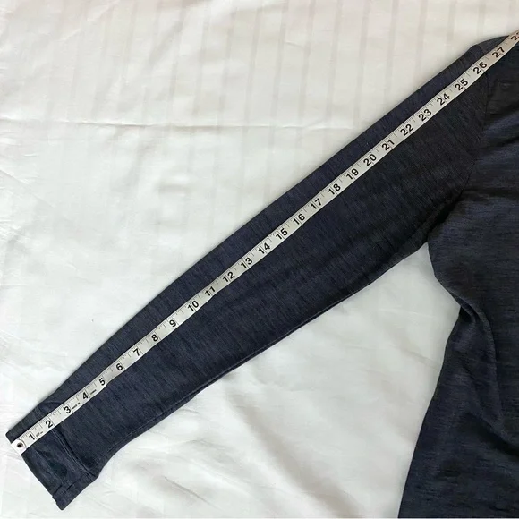 BOMBAS Dark Gray Long Sleeve Top Thumb Holes Merino Wool Blend Medium - Picture 12 of 12